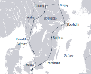 Die grosse Schwedenrundreise mit Motorrad oder Pkw